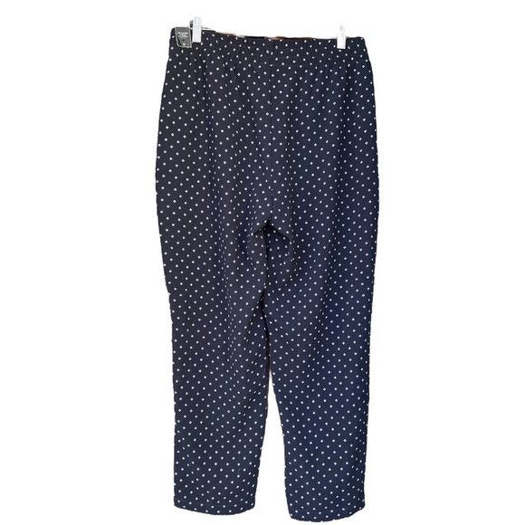 Abercrombie - NWT Pull On Navy Blue Polka Dot Dress Bohemian Comfort Pants Sz M - Picture 3 of 7